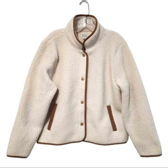J Crew Sherpa Fleece Polartec Thermal Pro Snap Jacket - Picture 4 of 13